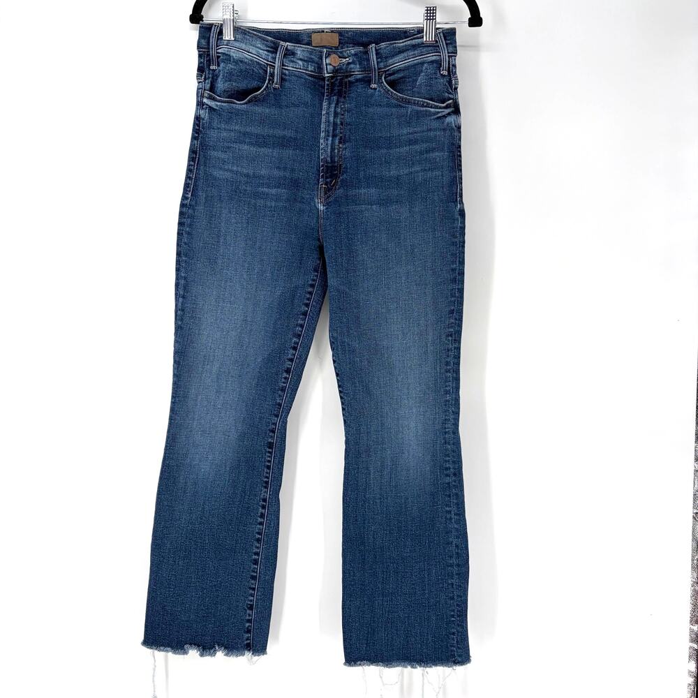 Mother The Hustler Ankle Fray Jeans Lust For Life Women's 29 Cropped Flare